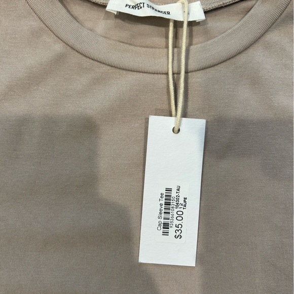 TAUPE/ BROWN CAP SLEEP T SHIRT SIZE 12 BNWT - Picture 3 of 4